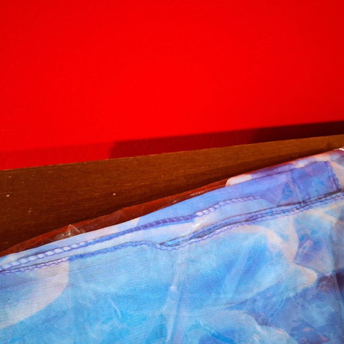 Pareo beach scarf new, blue chiffon