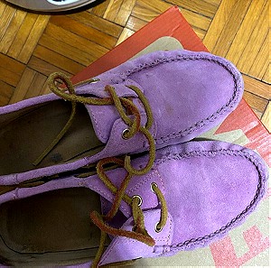 Esiot X Karavan unique lilac boat shoes