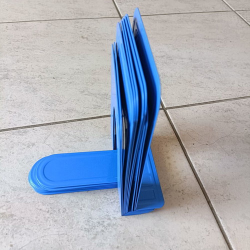 Mötarro MI013 metal bookends set of 8 blue, new