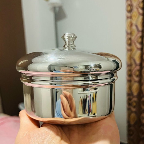 Fink Living silver-plated container used with mirror finish
