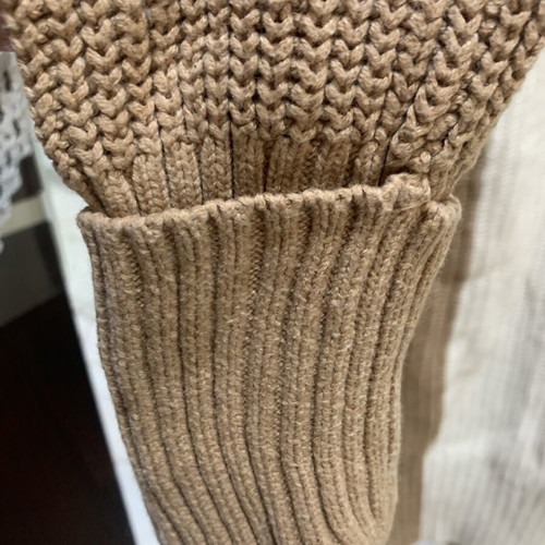 Marks & Spencer women's knitted turtleneck sweater, camel mix