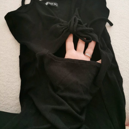 Little black dress with belly cutout M like new