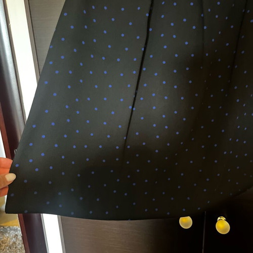Zara short-sleeve blouse polka dot black and blue like new