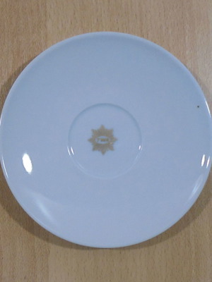 TWA Trans World Airlines old promotional ceramic saucer used