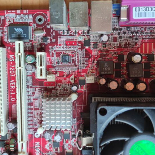 MSI MS-7207 motherboard set with AMD Athlon 64 3700+, 4GB RAM, I/O shield