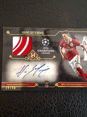 2017/18 Topps Museum Haris Seferovic Patch-auto card