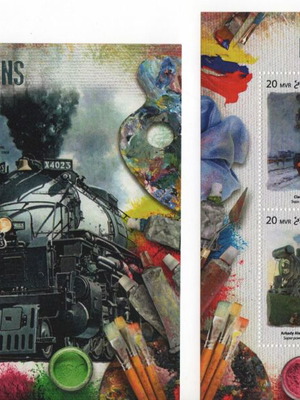 Maldives 2017 Steam Locomotives Stamps mint condition, 2 minisheets