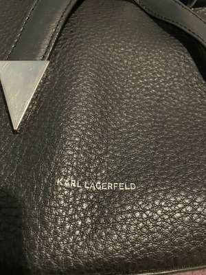 Karl Lagerfeld leather black handbag like new