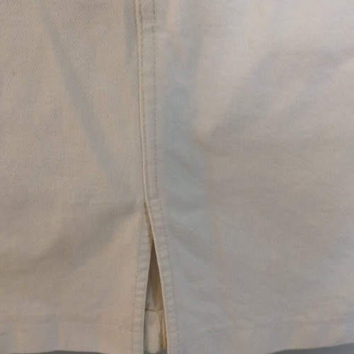 Pink Woman fitted denim skirt new, white, size M