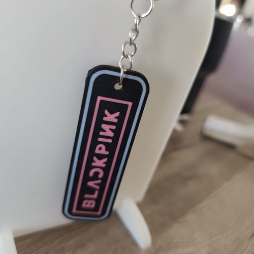 Blackpink Keyring new 3D printed with carbon-fiber effect
