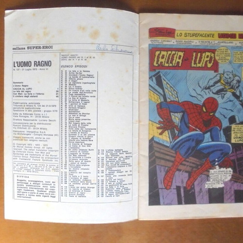 Spiderman #137 Italian edition comic book used