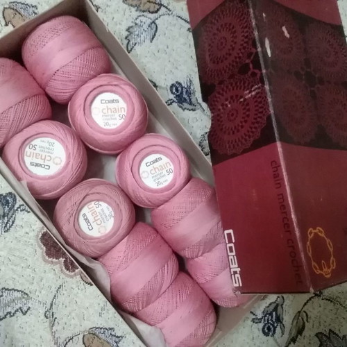 Lace thread new pink/fuchsia