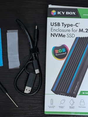 Icy Box Θήκη για Σκληρό Δίσκο M.2 PCI Express NVME σαν καινούργιο με USB 3.1 Type-C