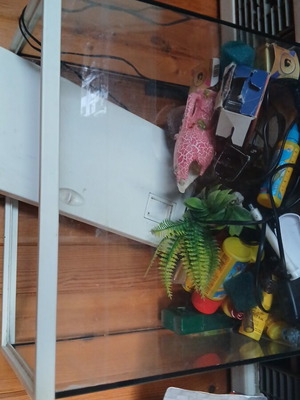 Aquarium like new with filter and decorations