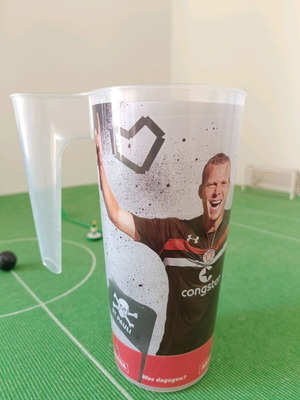 Plastic beer mug 0.5 liters St.Pauli Bundesliga new