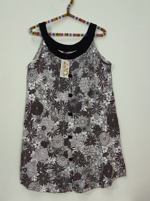 WD Summer Mini-Midi Dress XL New Floral Print Cotton