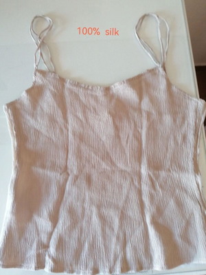 MNG silk top Mango new, beige, size M