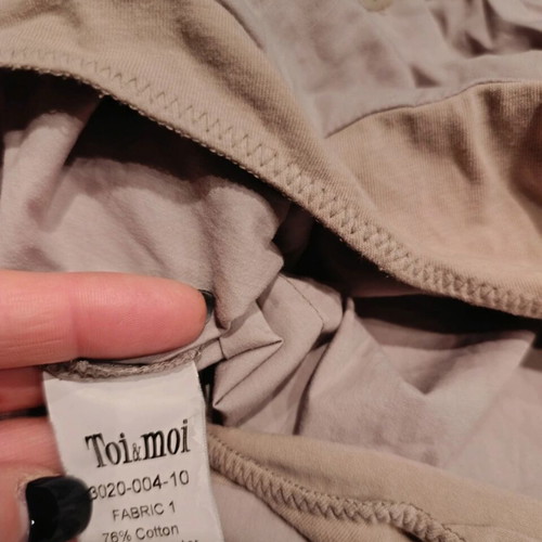 Toi&Moi beige shirt bodysuit S-M like new, cotton blend