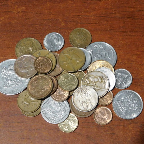 South Africa coins used, collection of 33 pieces