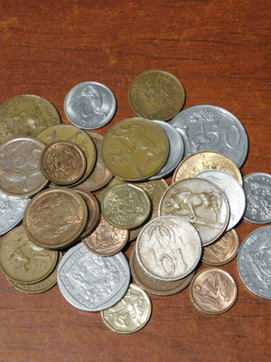 South Africa coins used, collection of 33 pieces
