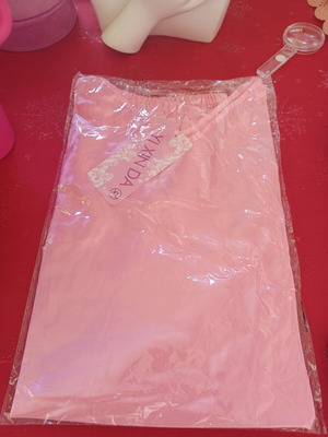 Unique 2-piece baby pink pajama set XL new