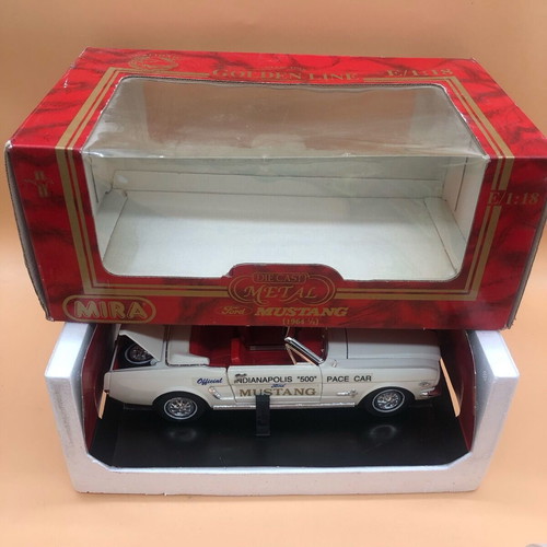 Ford Mustang Blanc "Indianapolis 500 Pace Car" 1964 Mira used 1/18 model