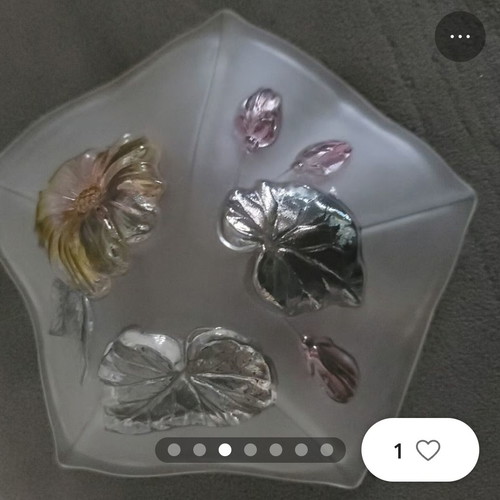 Vintage Mikasa Crystal floral centerpiece bowl