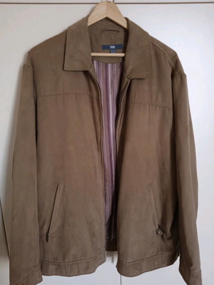 Men's genuine castor jacket used, camel color, size L