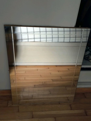 Wall mirror used with cardboard base and clips 60x40cm