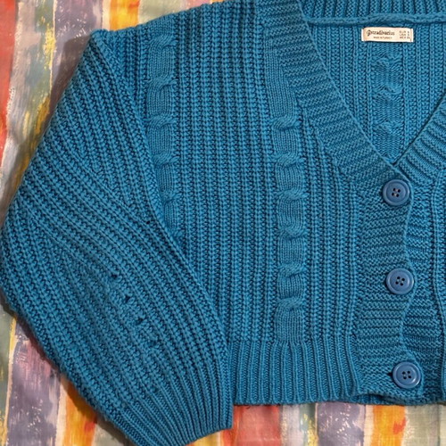 Blue knitted cardigan used Star Body H, size S