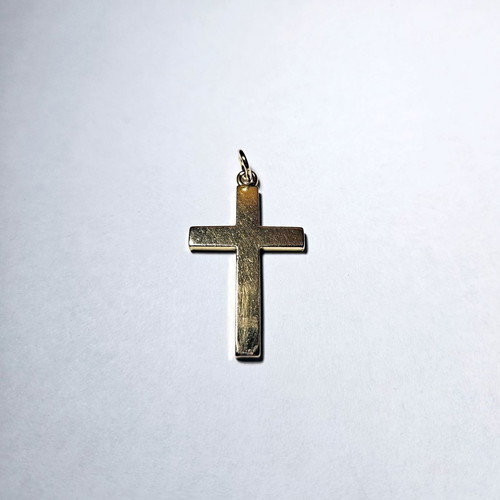 Gold cross 18K used, 6.29g, size 3.7x2cm