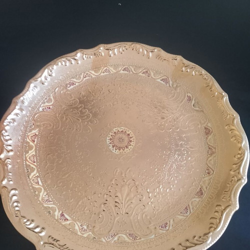 Tray with champagne glass used