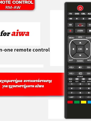 Replacement remote control for Aiwa audio systems new