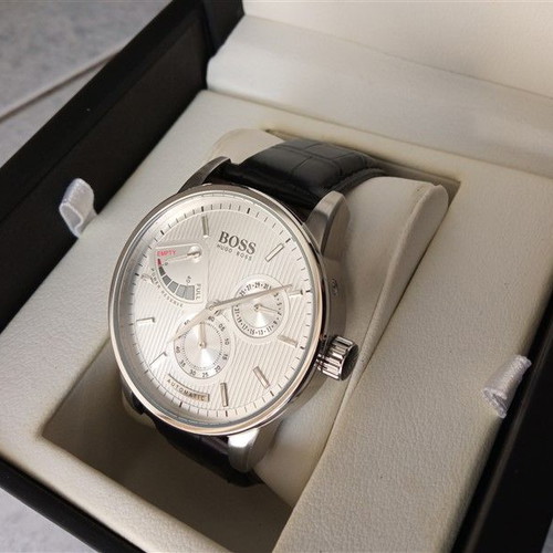 Ανδρικό ρολόι Hugo Boss 1512415 καινούργιο με δερμάτινο λουράκι
