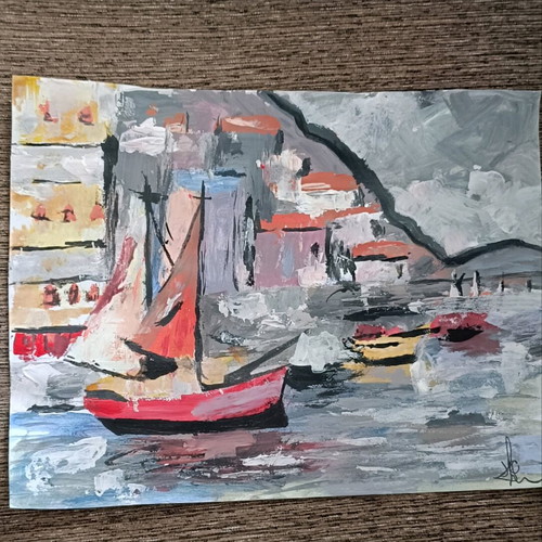 Handmade artwork new with signature, acrylics