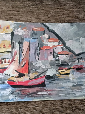 Handmade artwork new with signature, acrylics