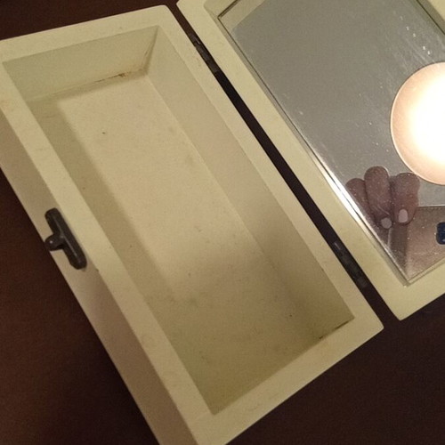 Wooden jewelry box like new, 18x9 cm