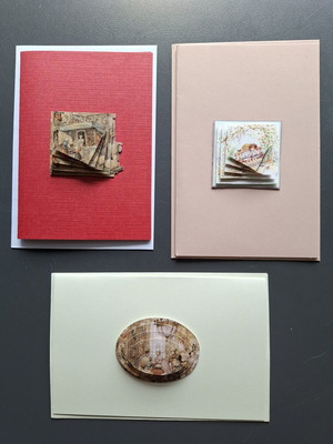 Handmade greeting cards with envelopes