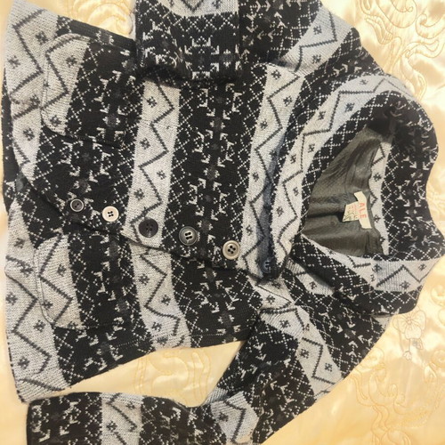 Gray jacket like new, cross-buttoned, size L