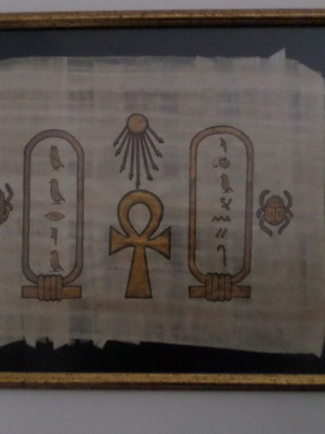 Egyptian papyrus new with frame