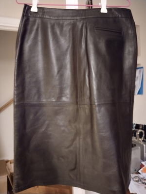 Leather skirt Joseph like new, black, size L