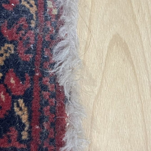 Traditional Red Area Rug Oriental Bokhara Style used 95cm x 55cm