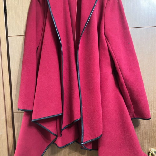 Red woolen hemcoat new XL