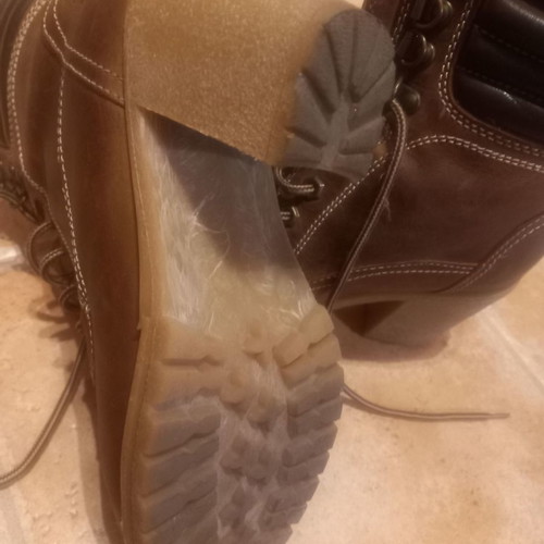 Leather boots Adam's Shoes used, brown, size 37