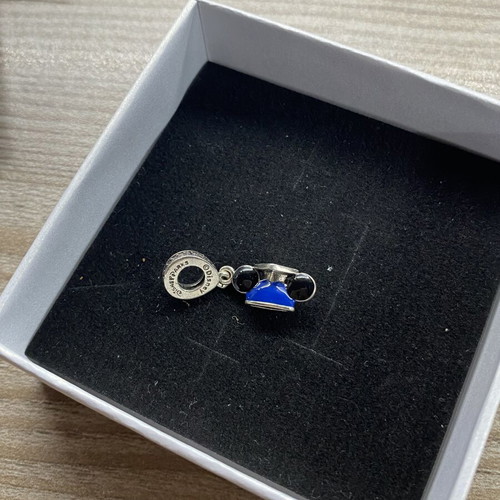 Pandora Disney Graduation Charm like new, blue and silver