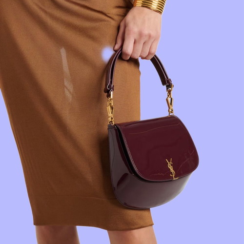 Saint Laurent Voltaire top handle bag new, red patent leather
