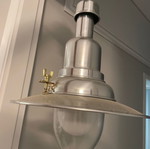 Inox kitchen ceiling light with bulb, modern