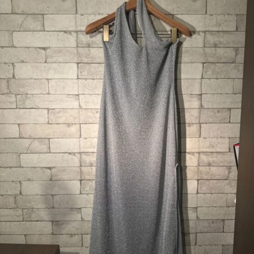Long silver lurex dress Baobab new, size L