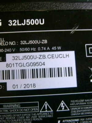 LG 32LJ500U πλακέτες μεταχειρισμένες για σπασμένη οθόνη 32”