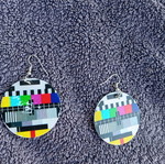 Retro earrings, multicolor